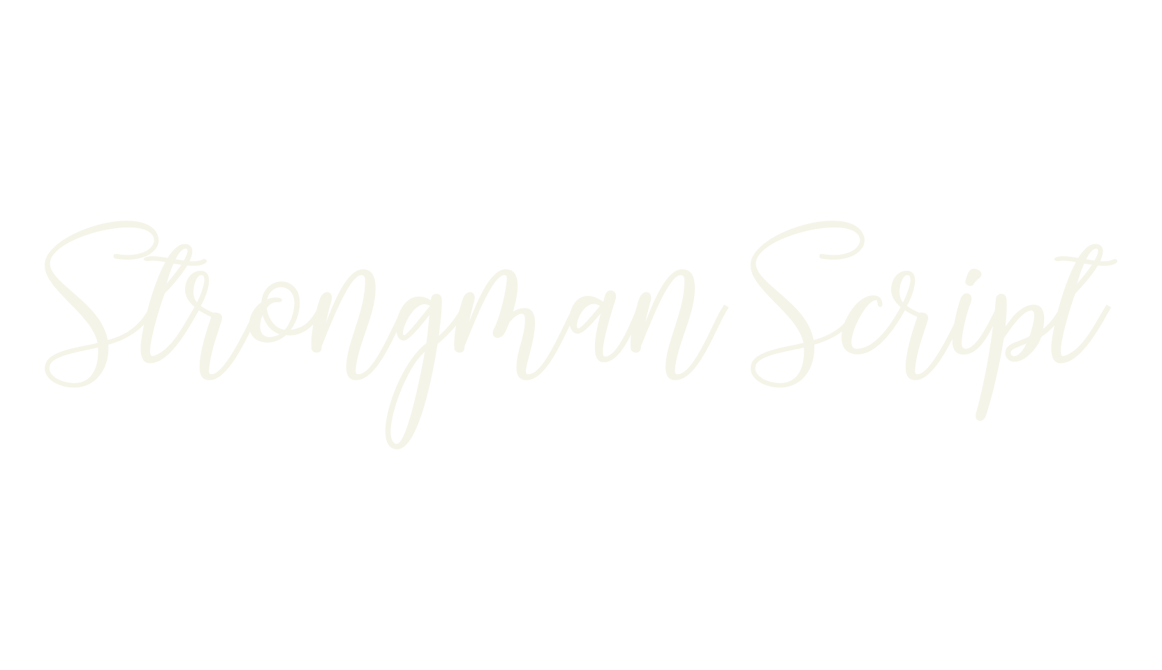 Strongman Script, script font preview
