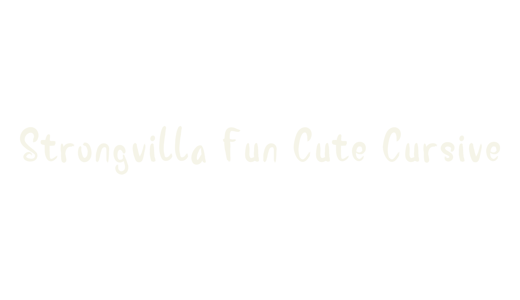 Strongvilla Fun Cute Cursive, fashion script font preview