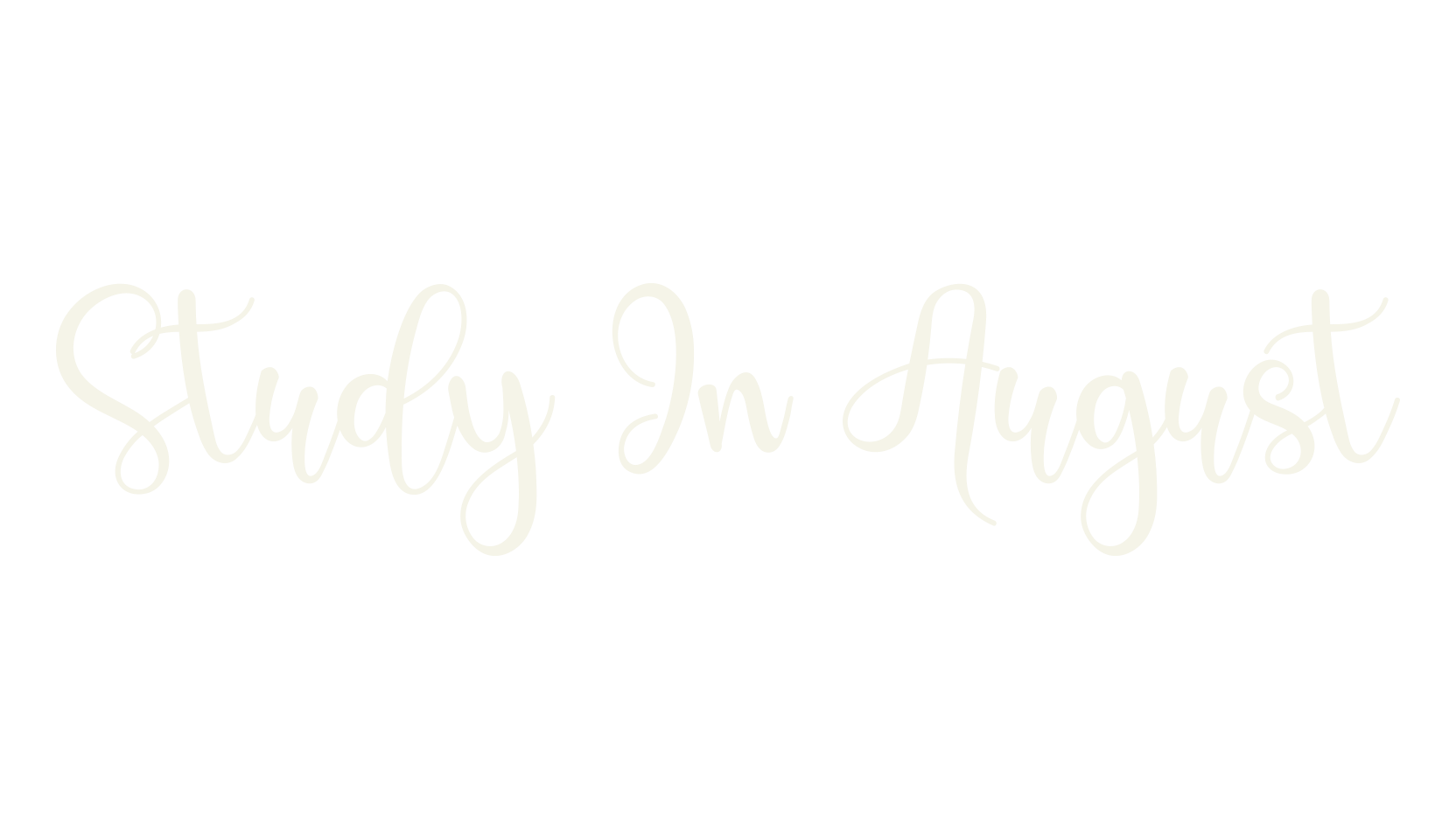 Study In August, girly font preview