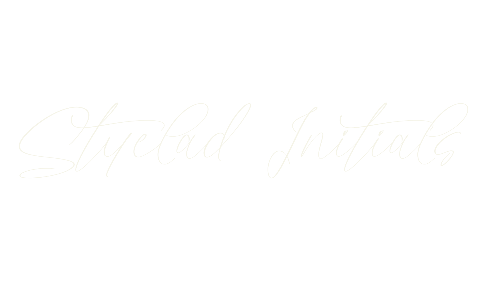 Styelad Initials, lettering font preview