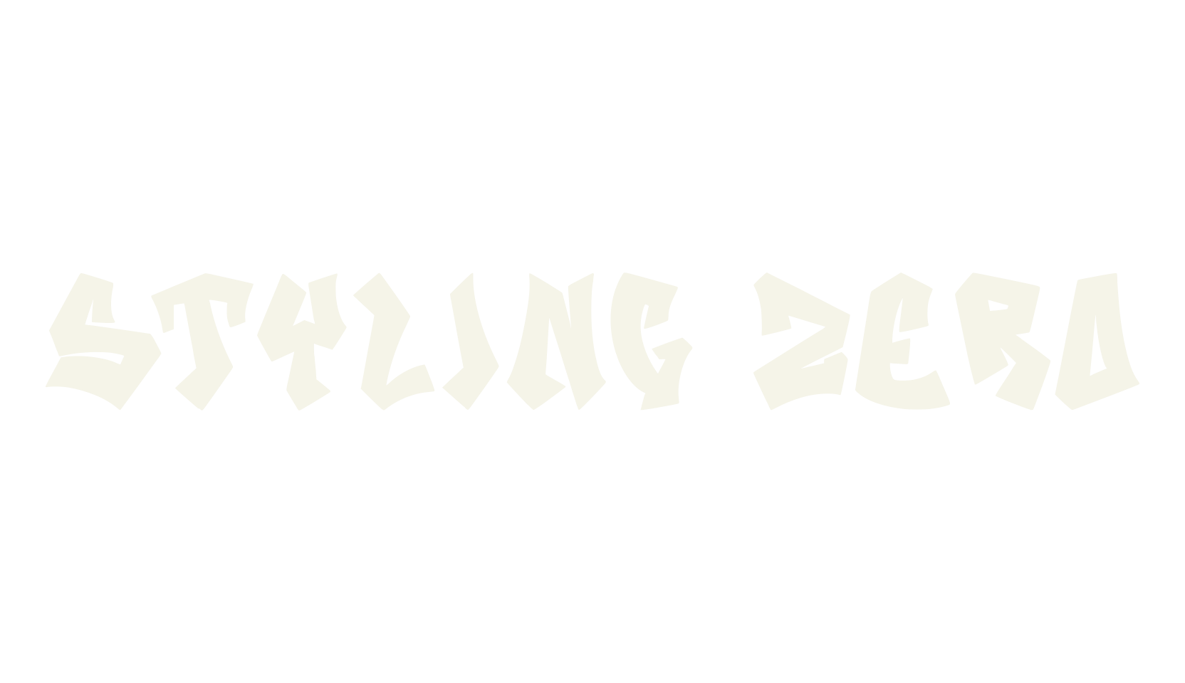 Styling Zero, graffiti font preview