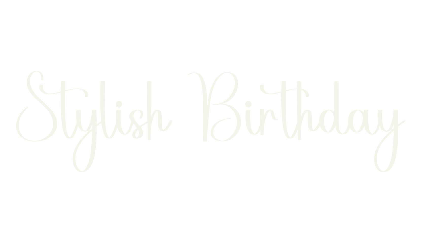 Stylish Birthday, cute font preview