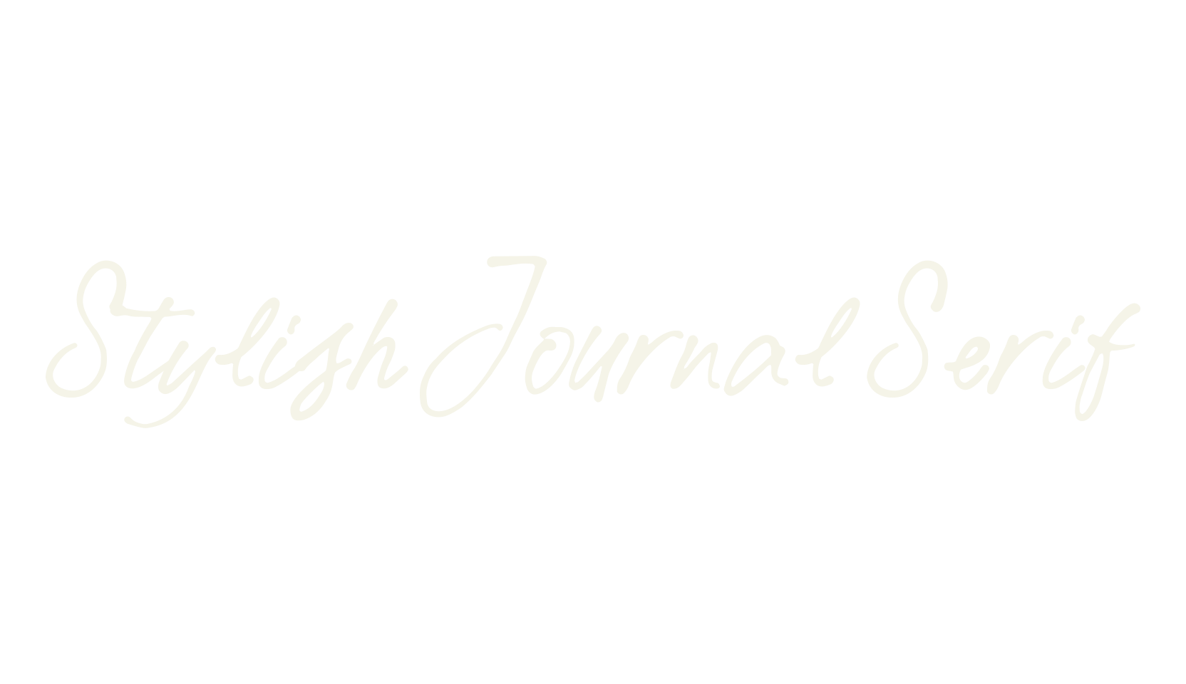Stylish Journal Serif, fashion script font preview