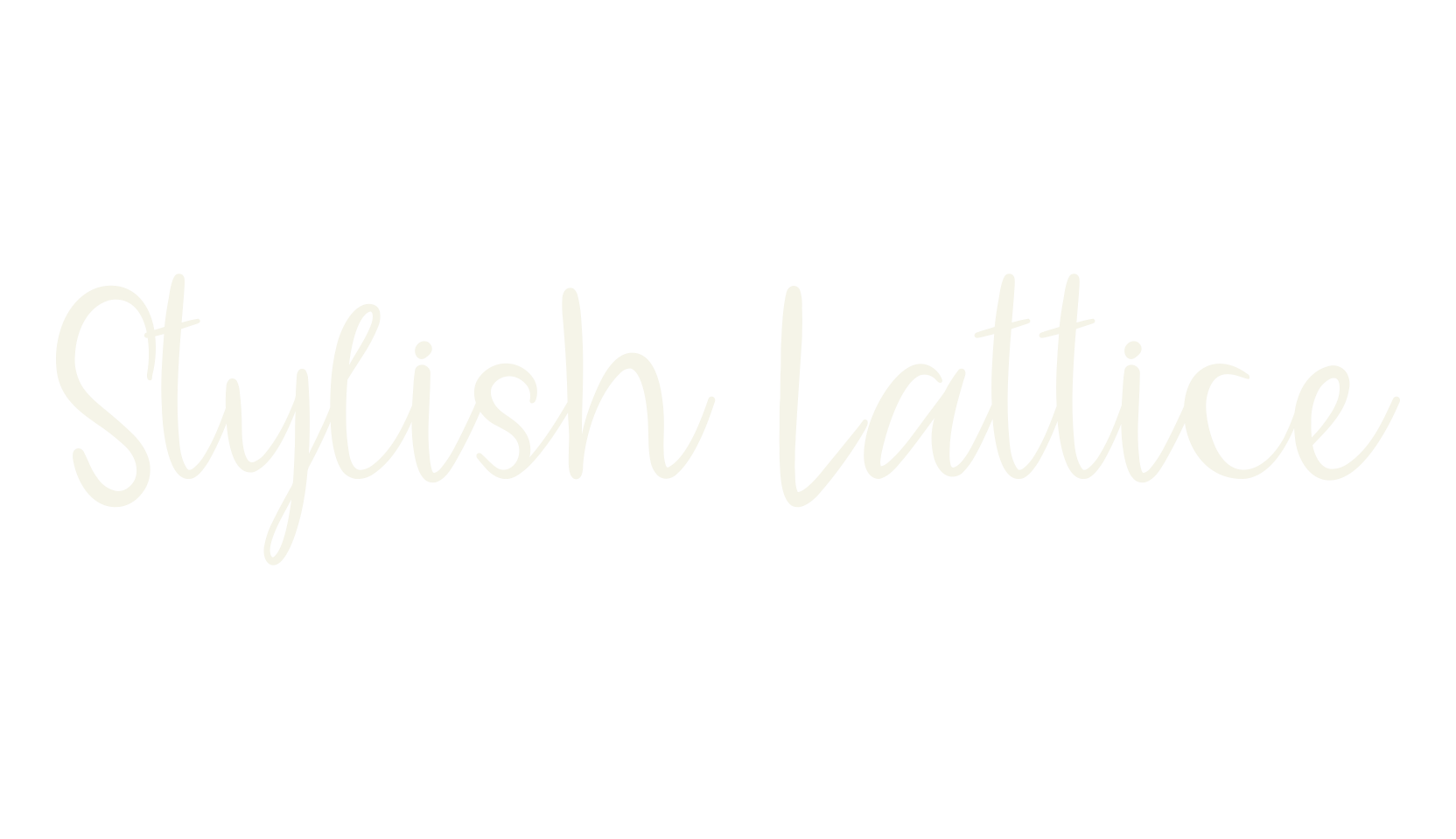 Stylish Lattice, cursive font preview
