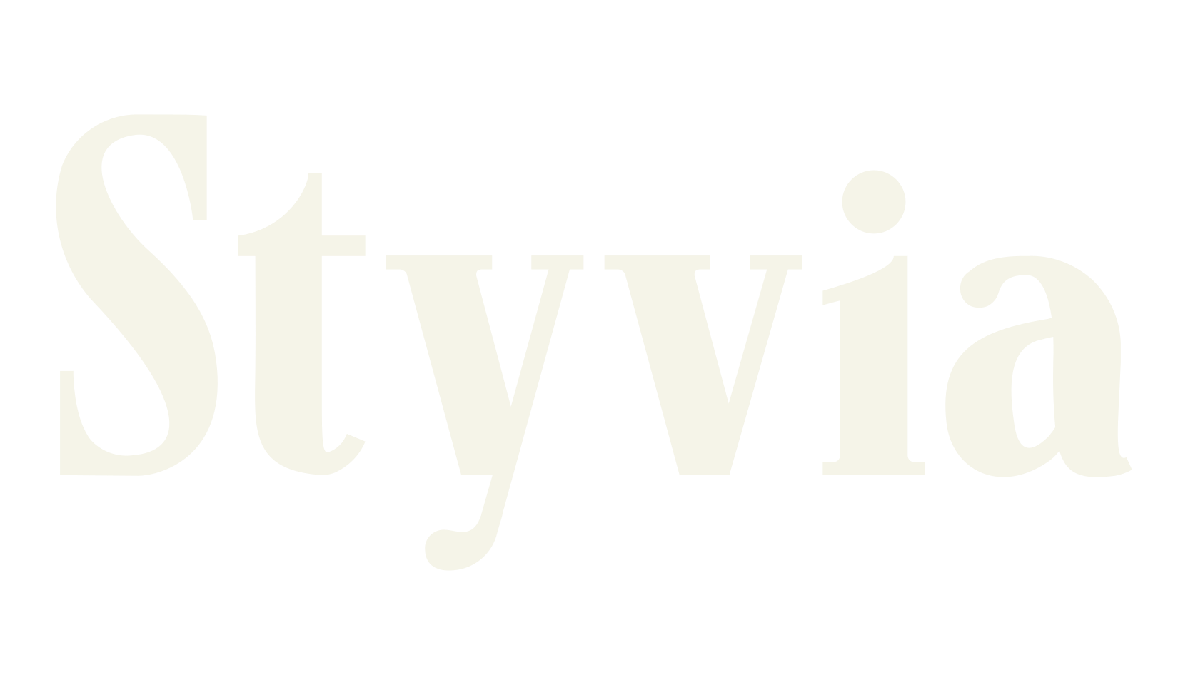 Styvia, logo font preview