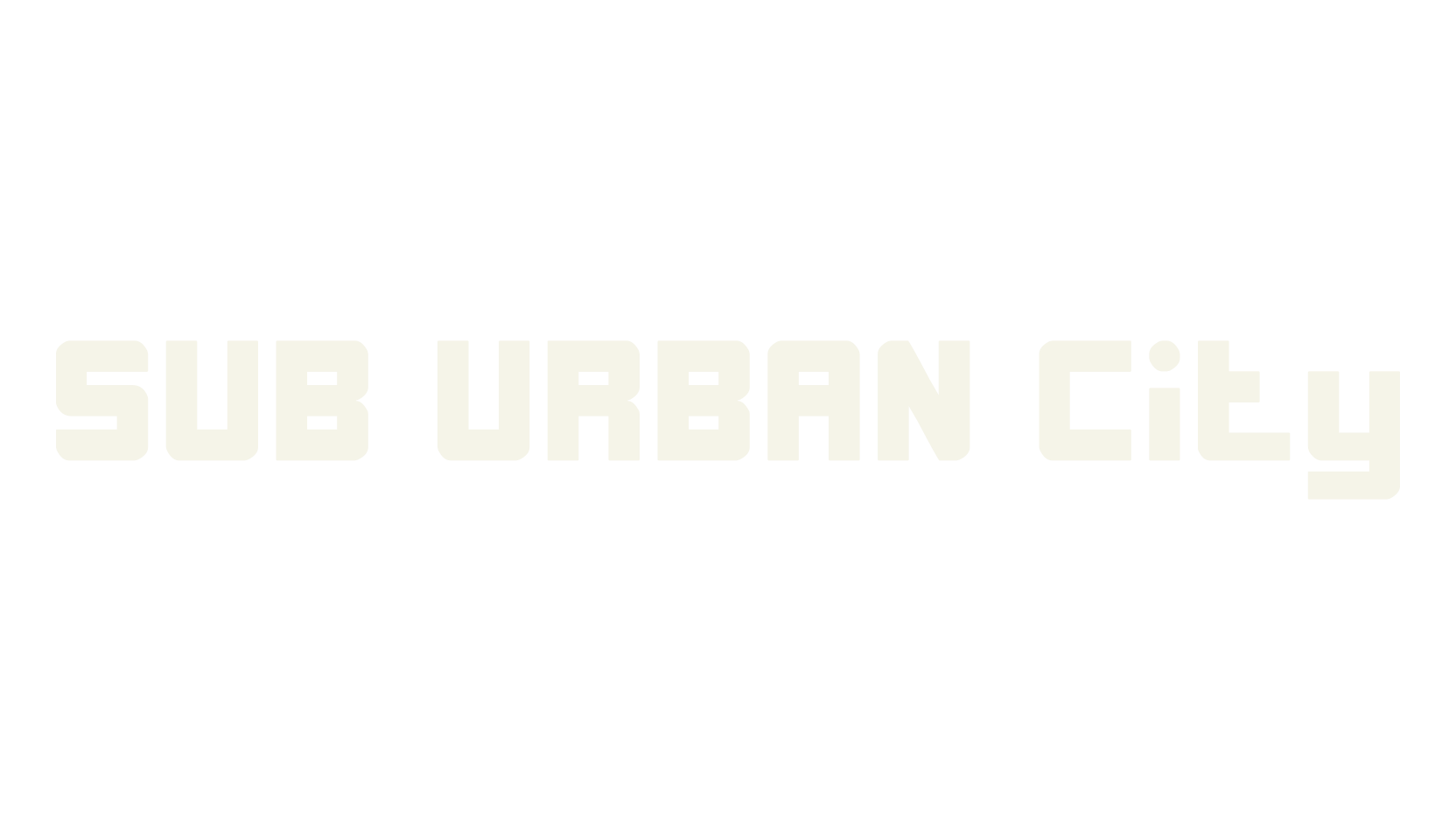 SUB URBAN City, display market font preview