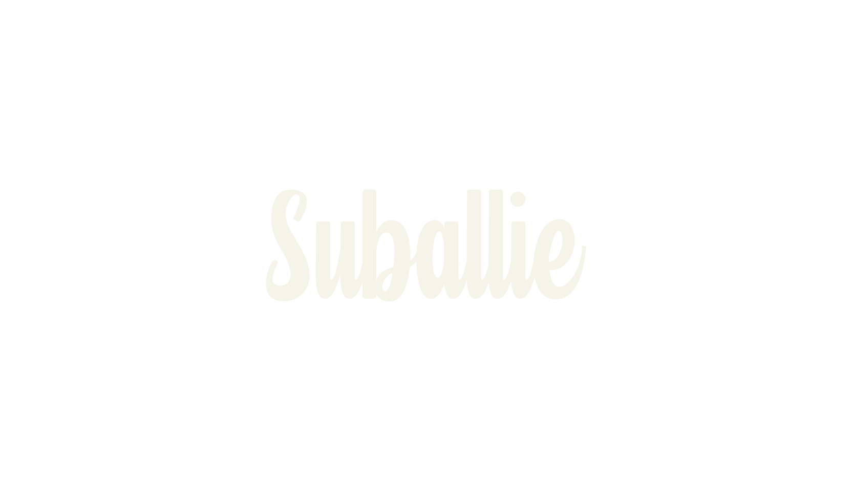 Suballie, script font preview