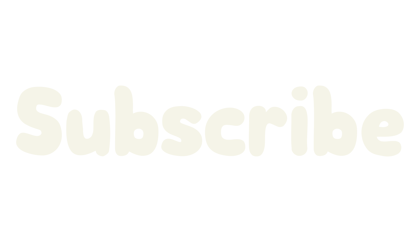 Subscribe, cartoon font preview
