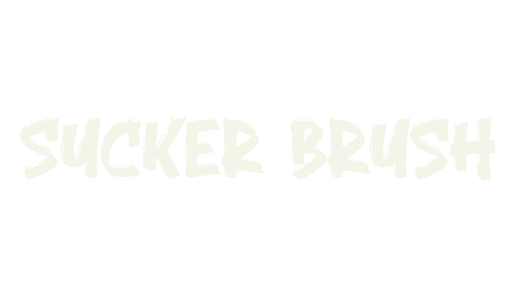 Sucker Brush, brush font preview