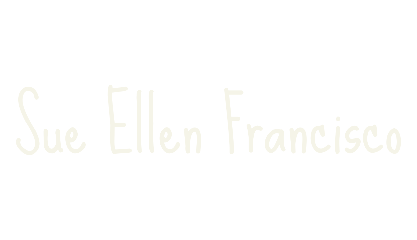 Sue Ellen Francisco, display market font preview