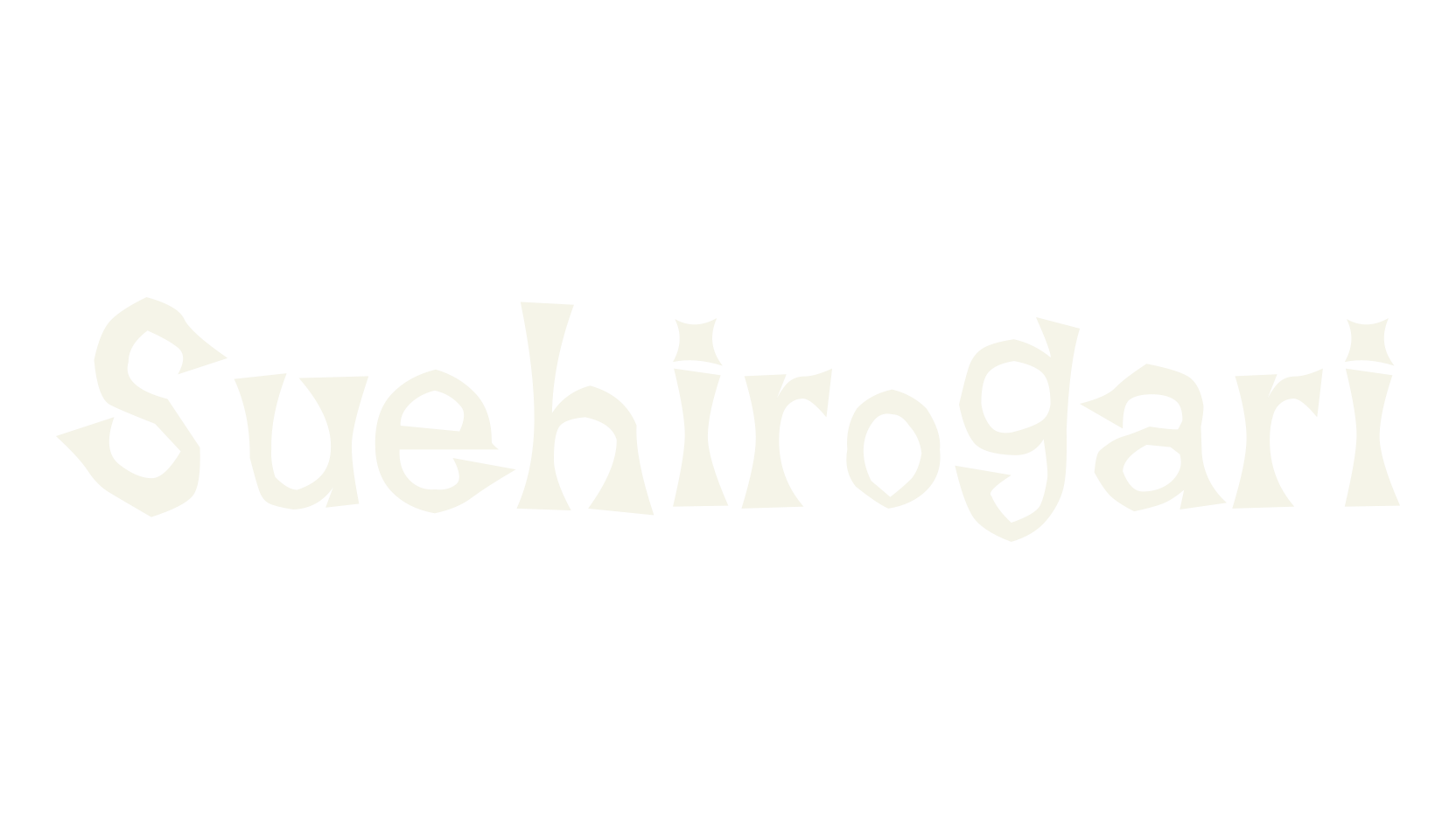 Suehirogari, decorative font preview