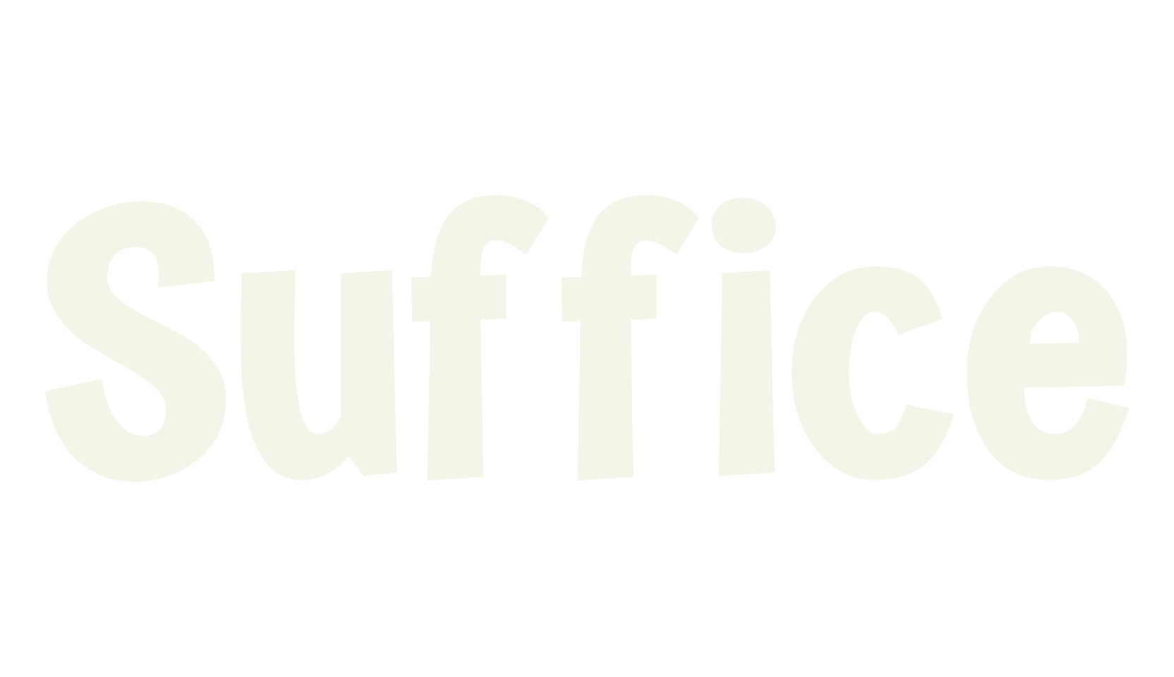 Suffice, bold font preview