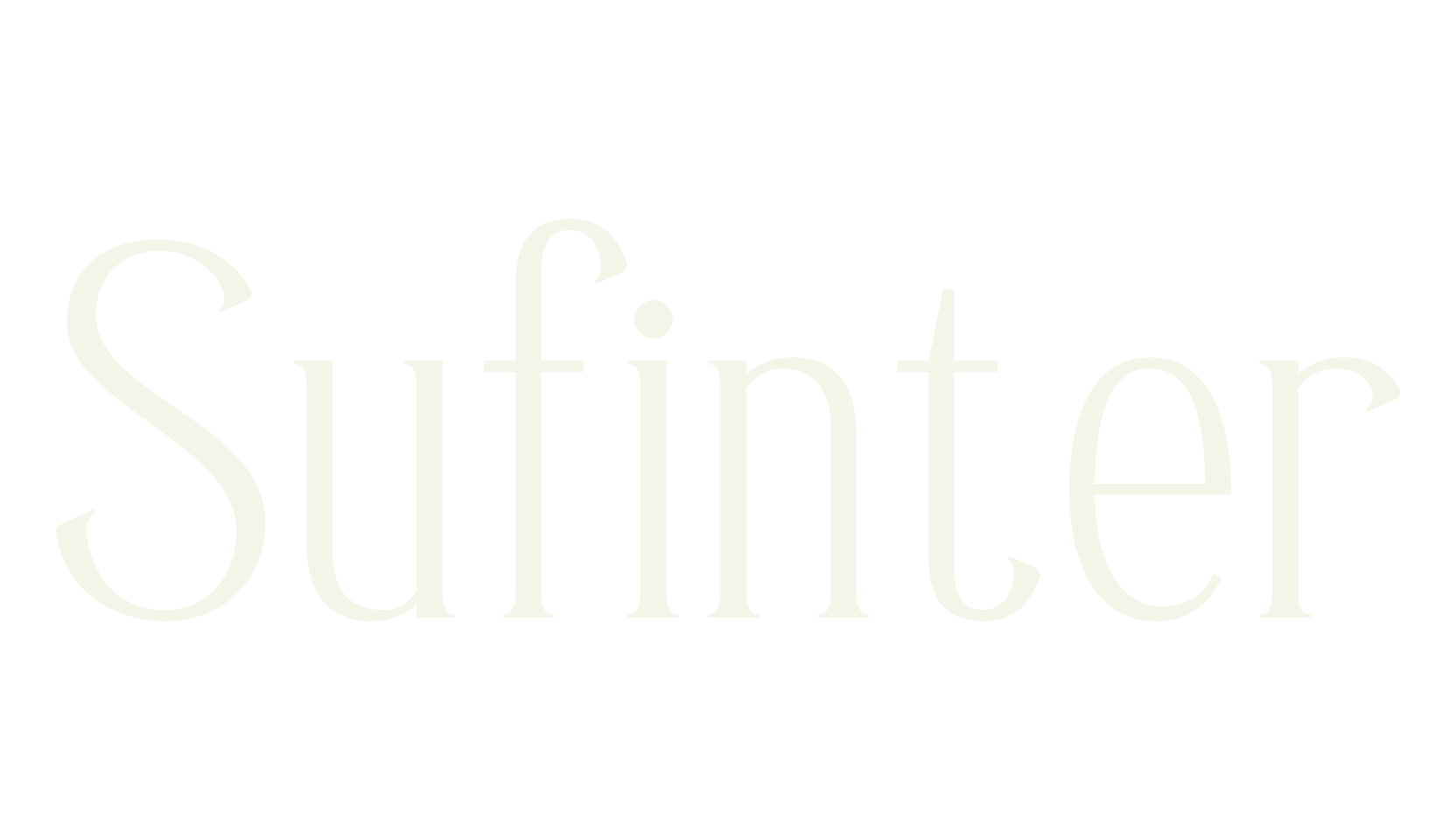 Sufinter, serif font preview