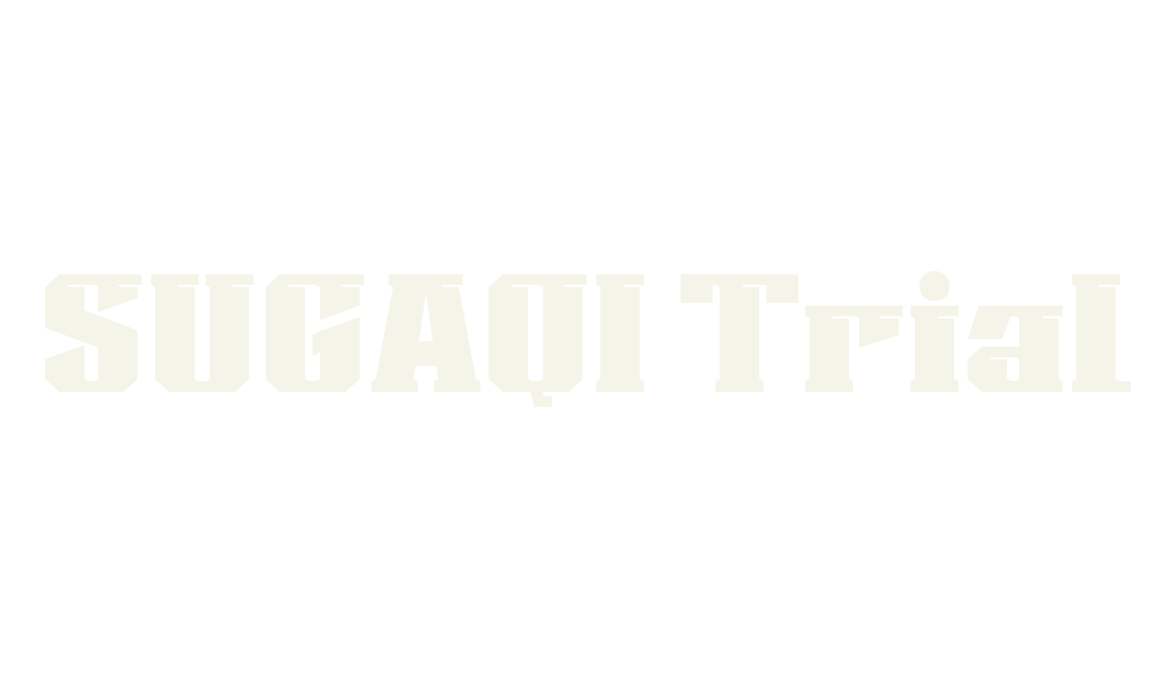 SUGAQI Trial, movies font preview