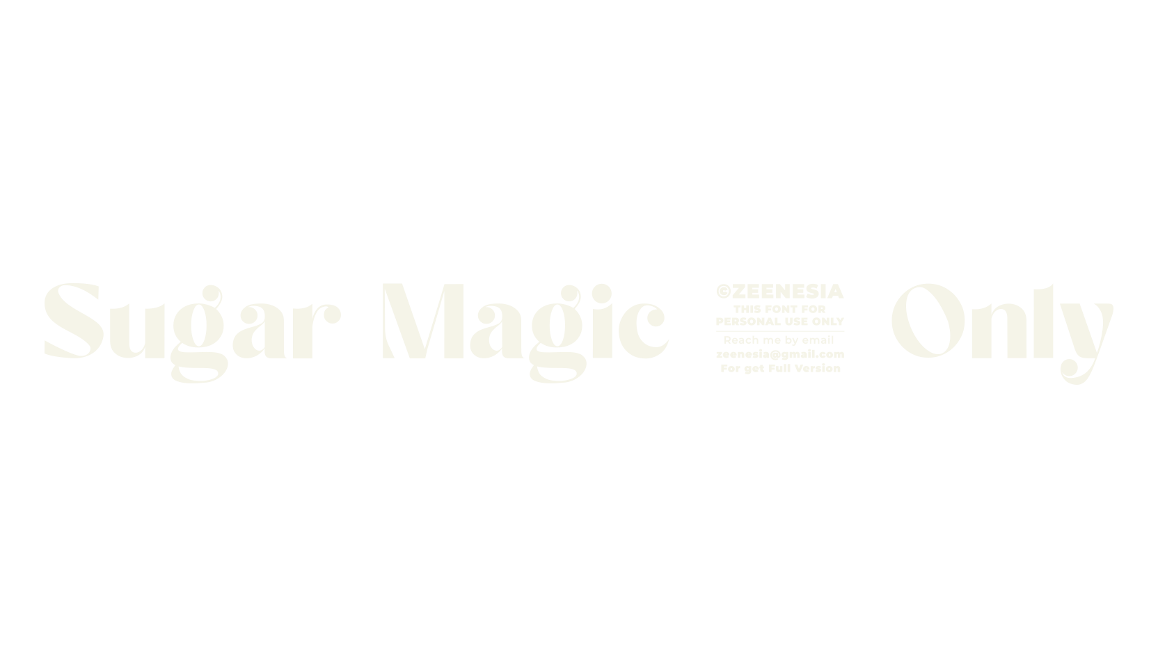 Sugar Magic - Only, sans serif font preview