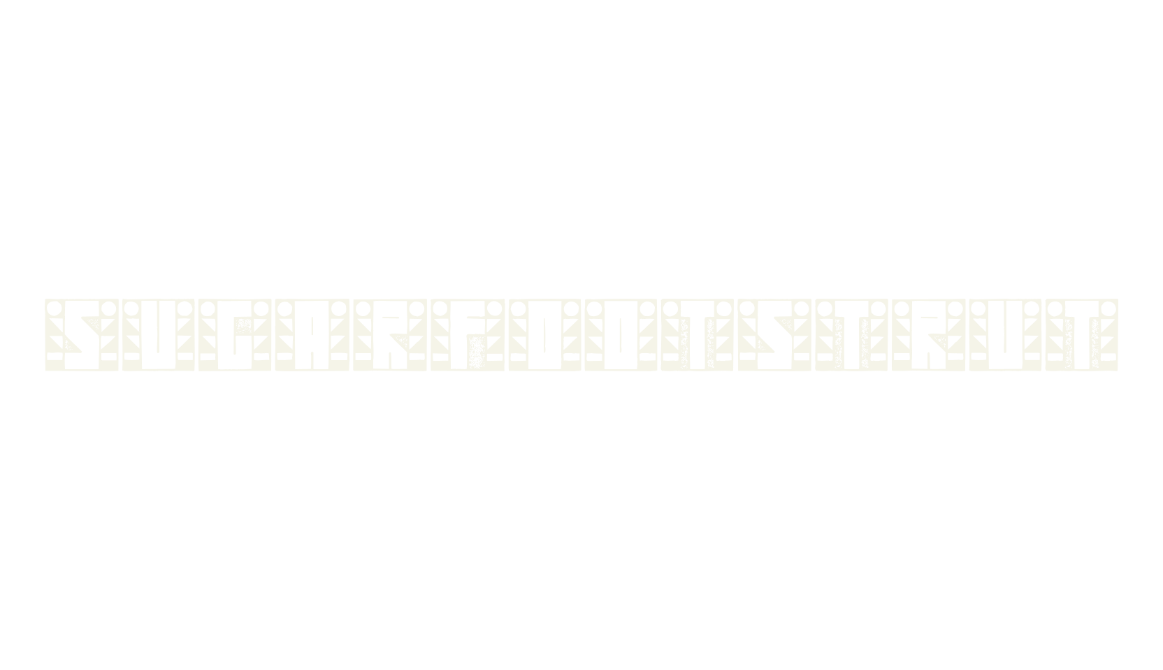 SugarFootStrut, bizarre font preview