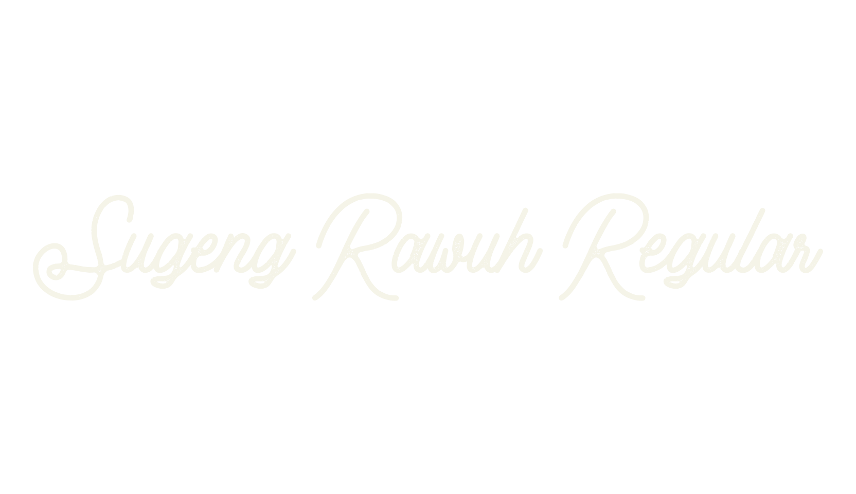 Sugeng Rawuh Regular, fashion script font preview