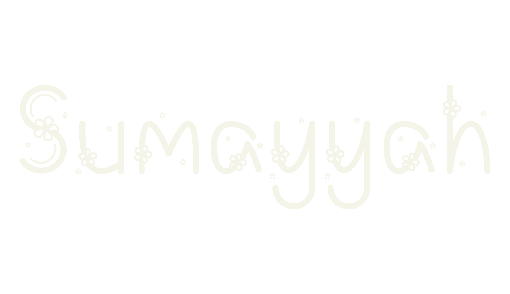 Sumayyah, flower font preview