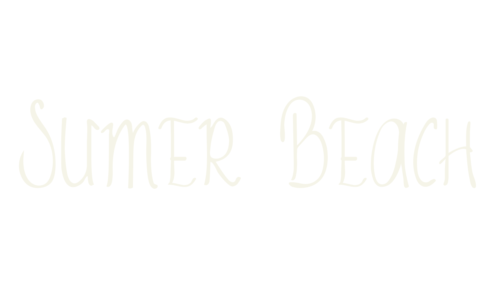Sumer Beach, handwriting font preview