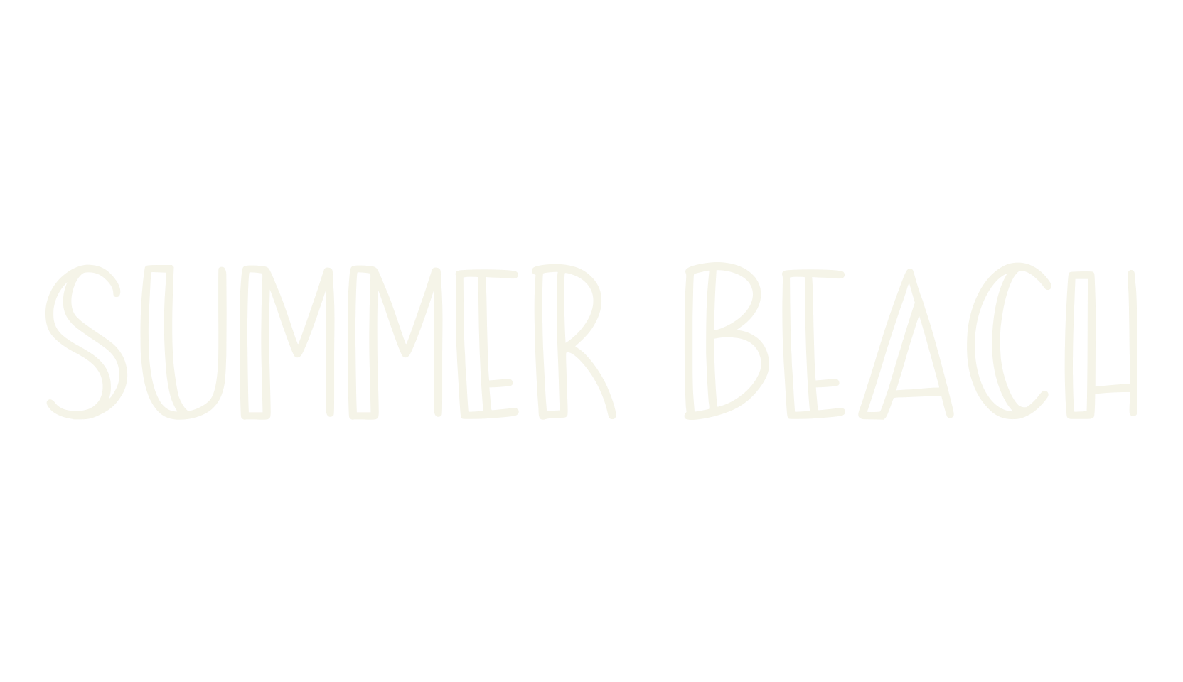 Summer Beach, fashion sign font preview