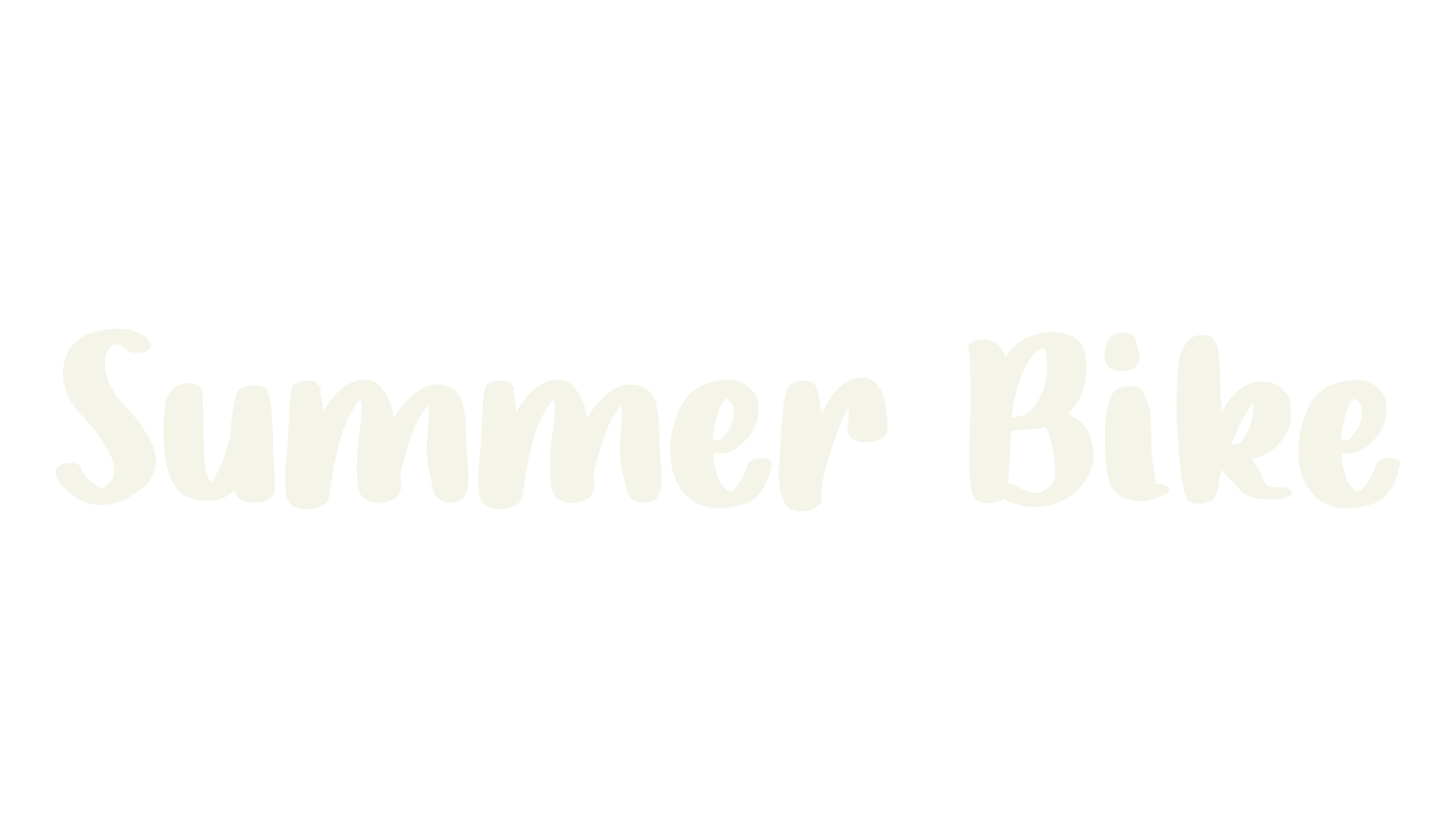 Summer Bike, script font preview