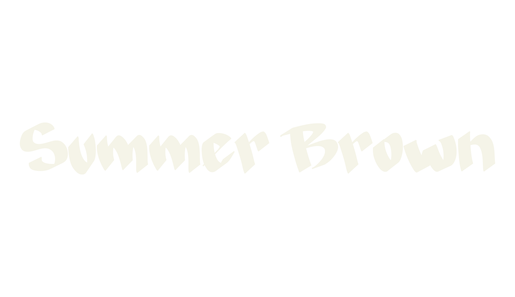Summer Brown, t-shirt font preview