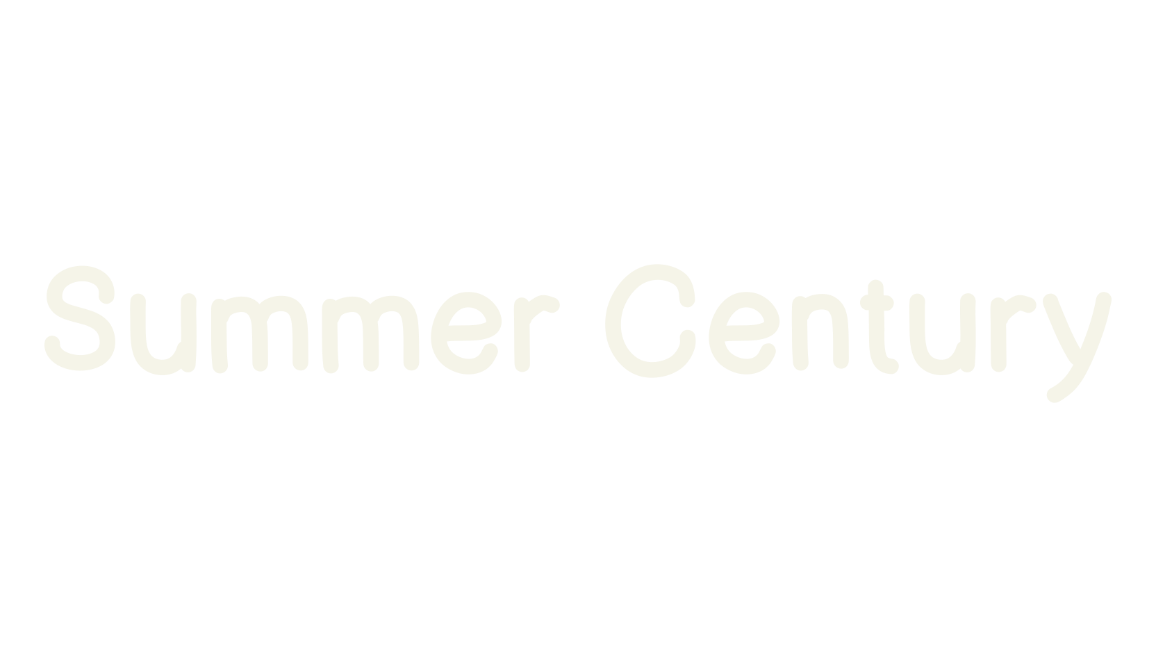 Summer Century, handwriting font preview