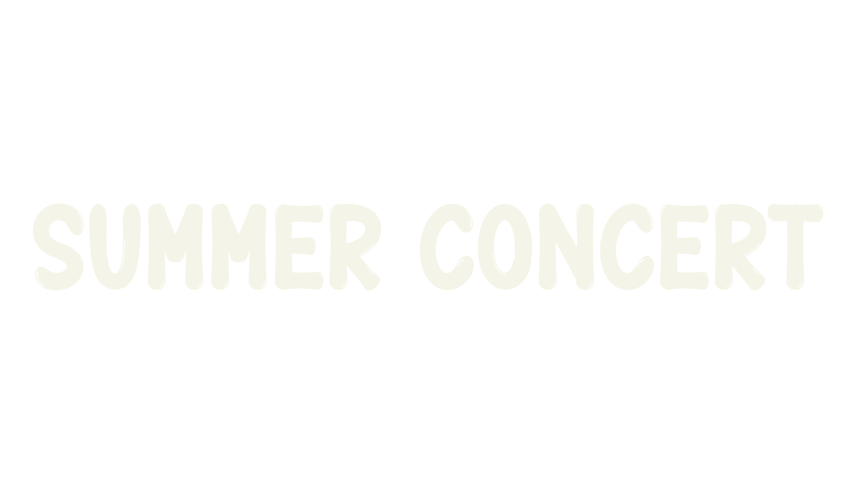 Summer Concert, handwriting font preview