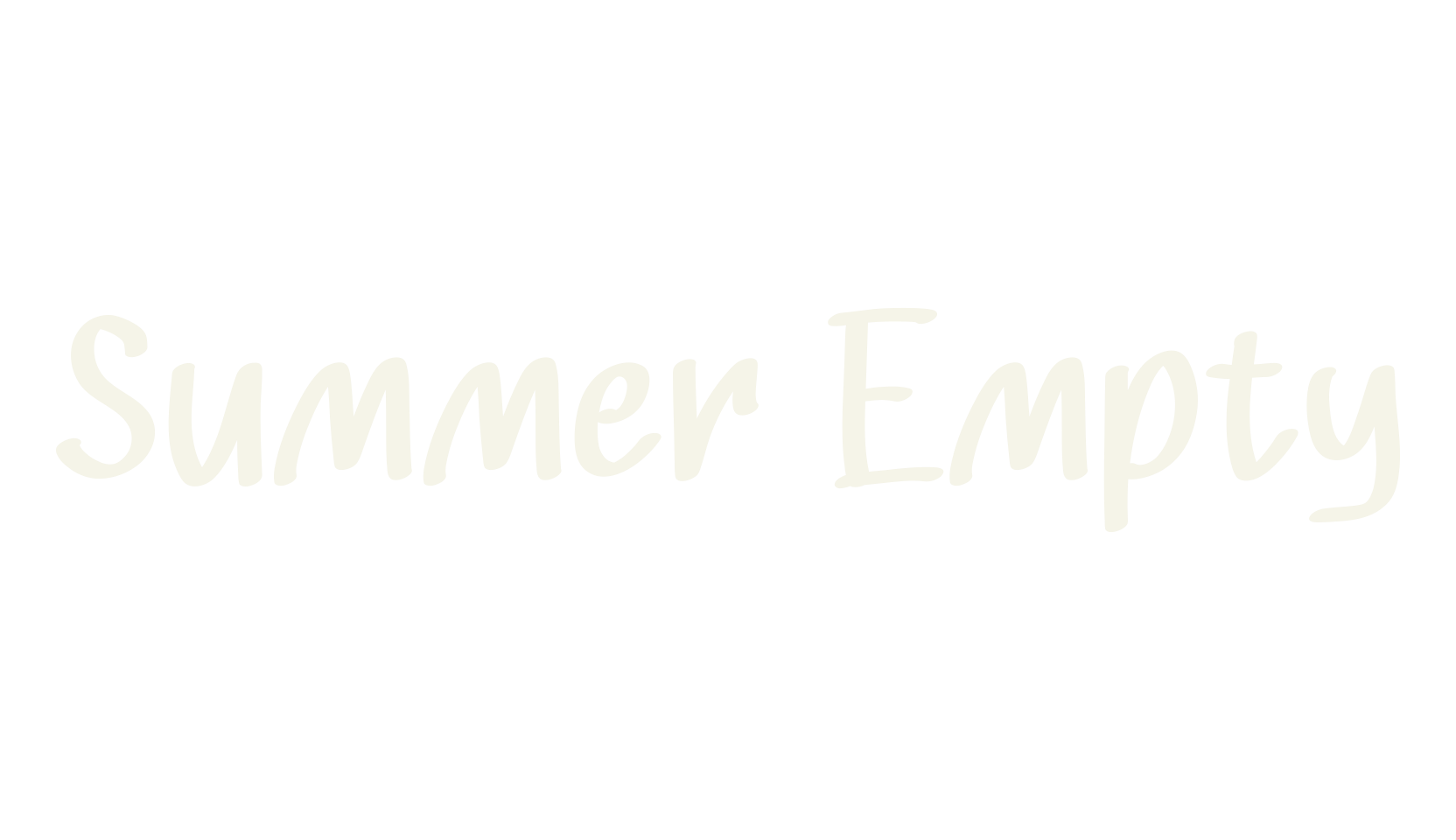 Summer Empty, lettering font preview