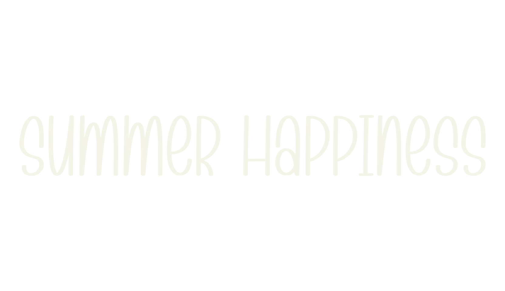 Summer Happiness, script font preview