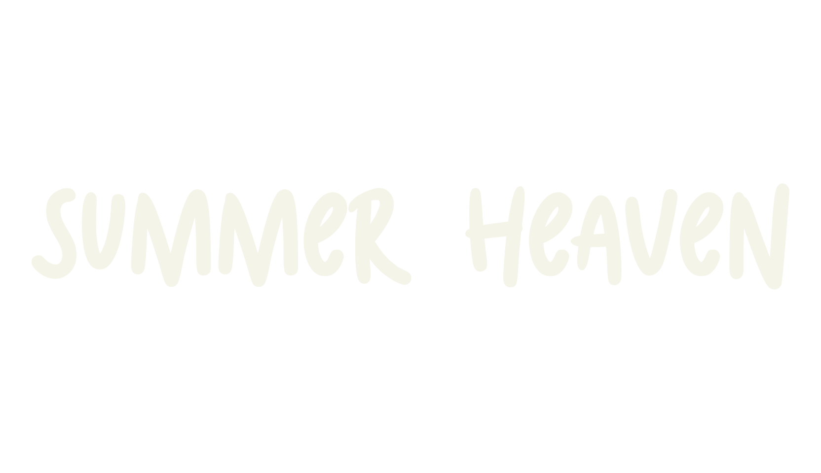 Summer Heaven, summer font preview