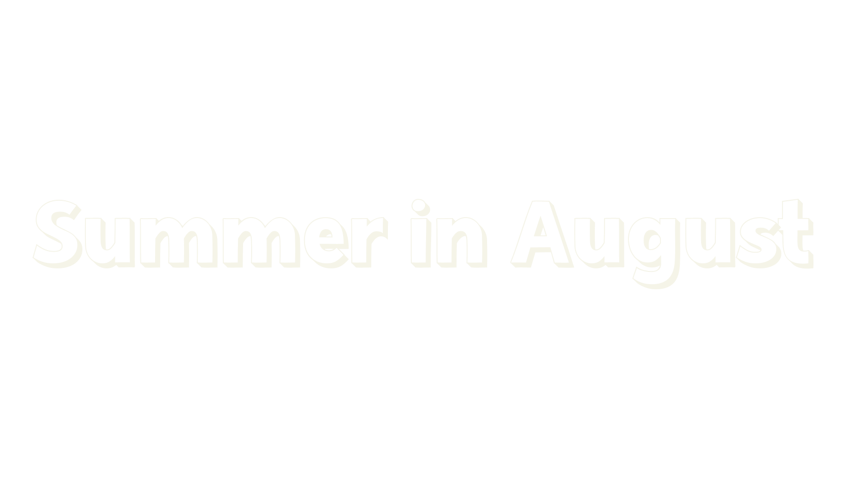 Summer in August, sans font preview