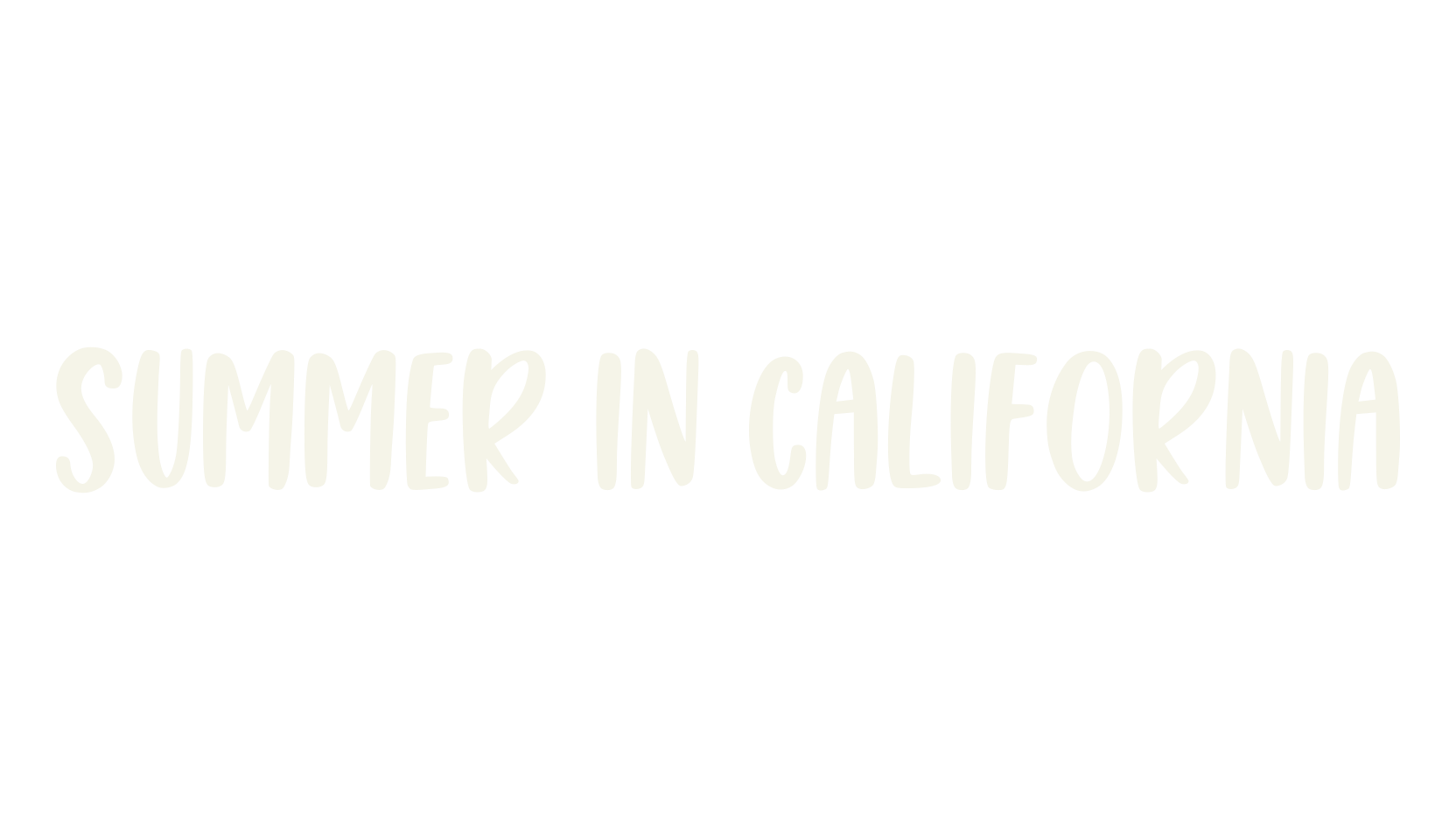 Summer In California, pretty font preview