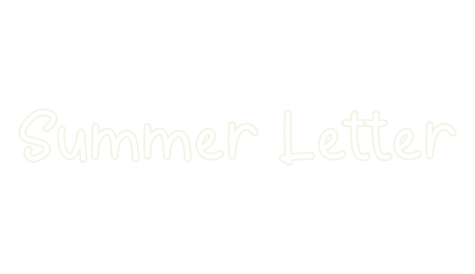 Summer Letter, outline font preview