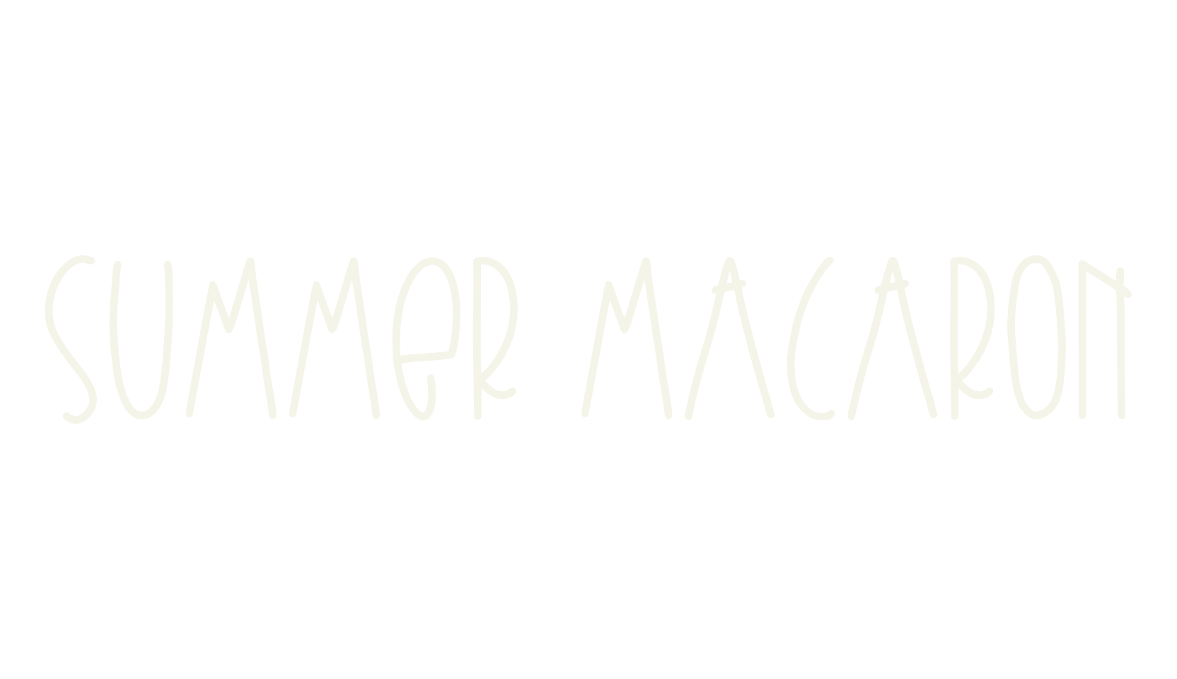 Summer Macaron, monogram font preview