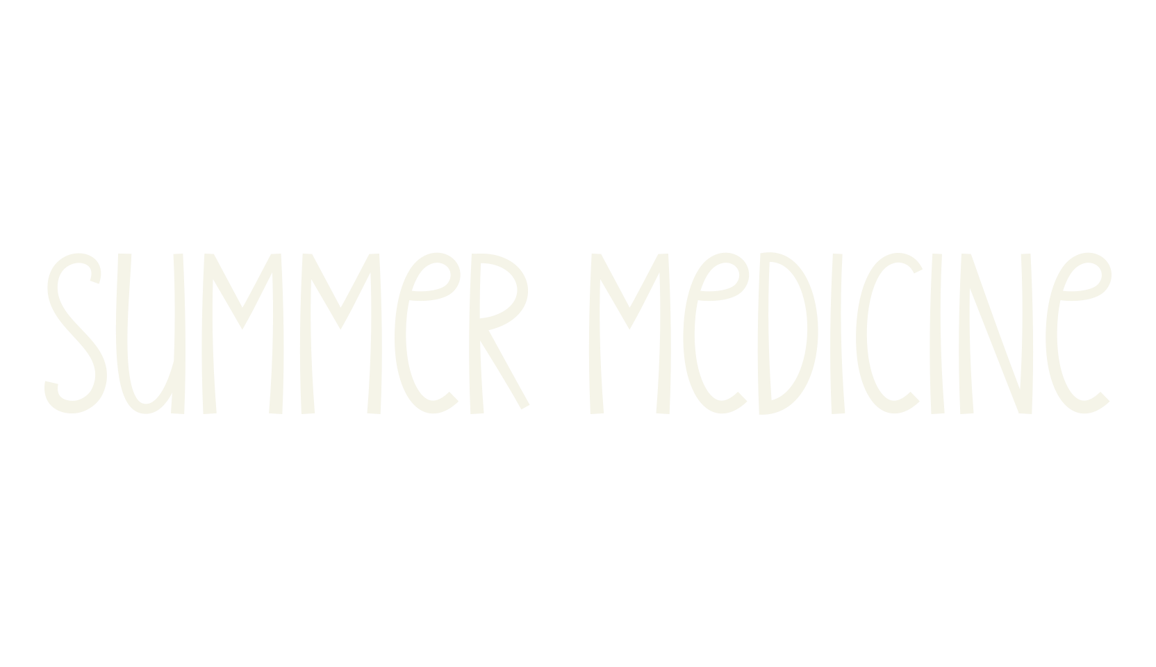 Summer Medicine, handwriting font preview