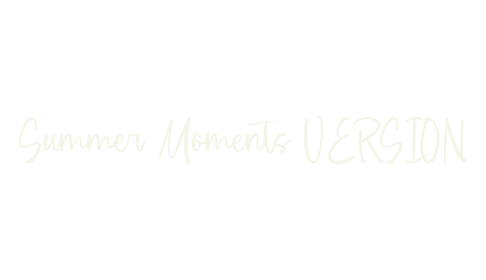Summer Moments VERSION, script font preview