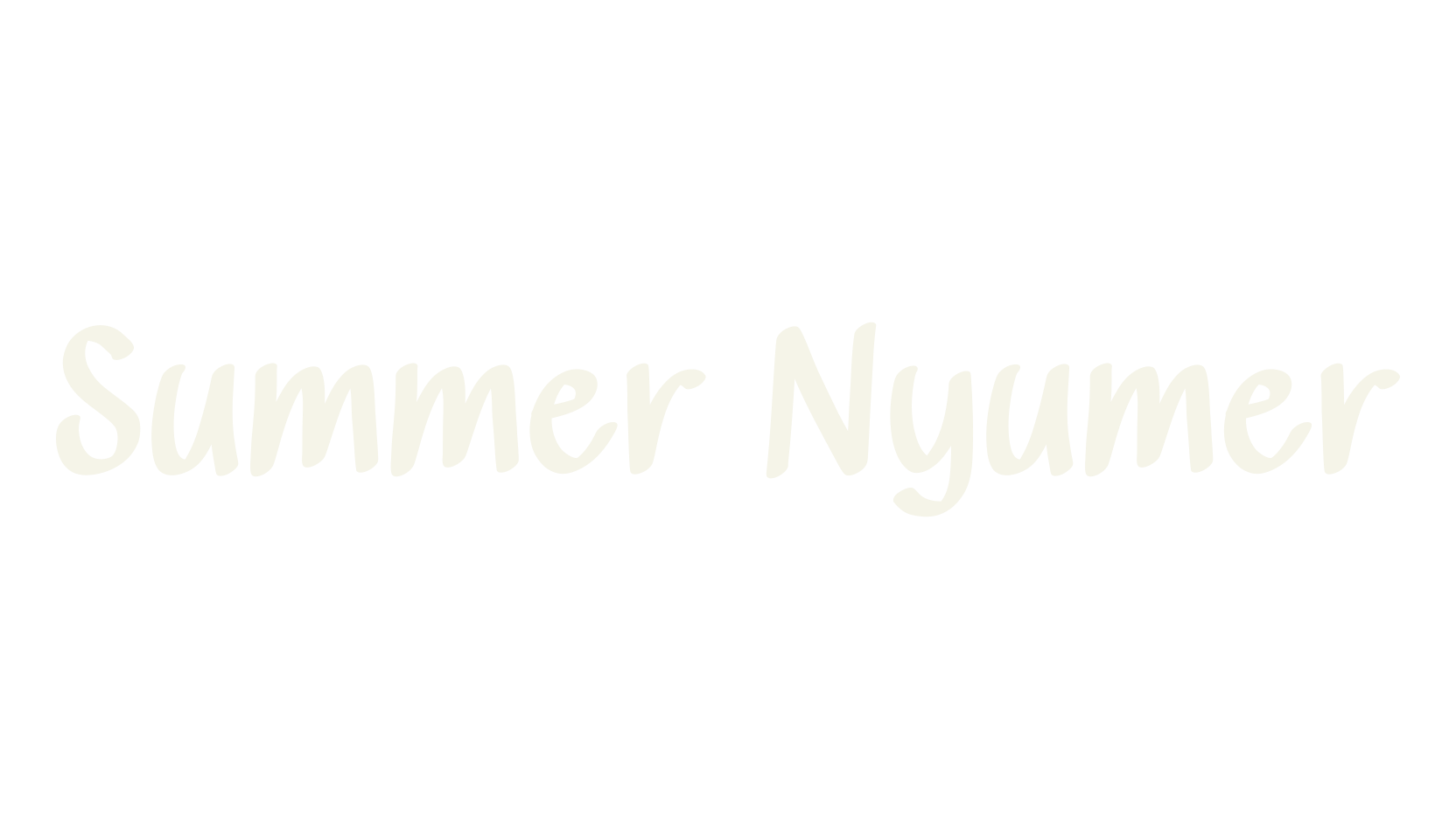 Summer Nyumer, handwriting font preview