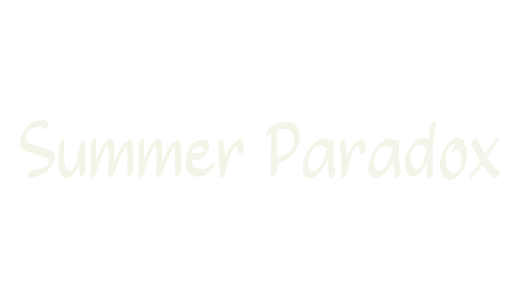 Summer Paradox, handwriting font preview