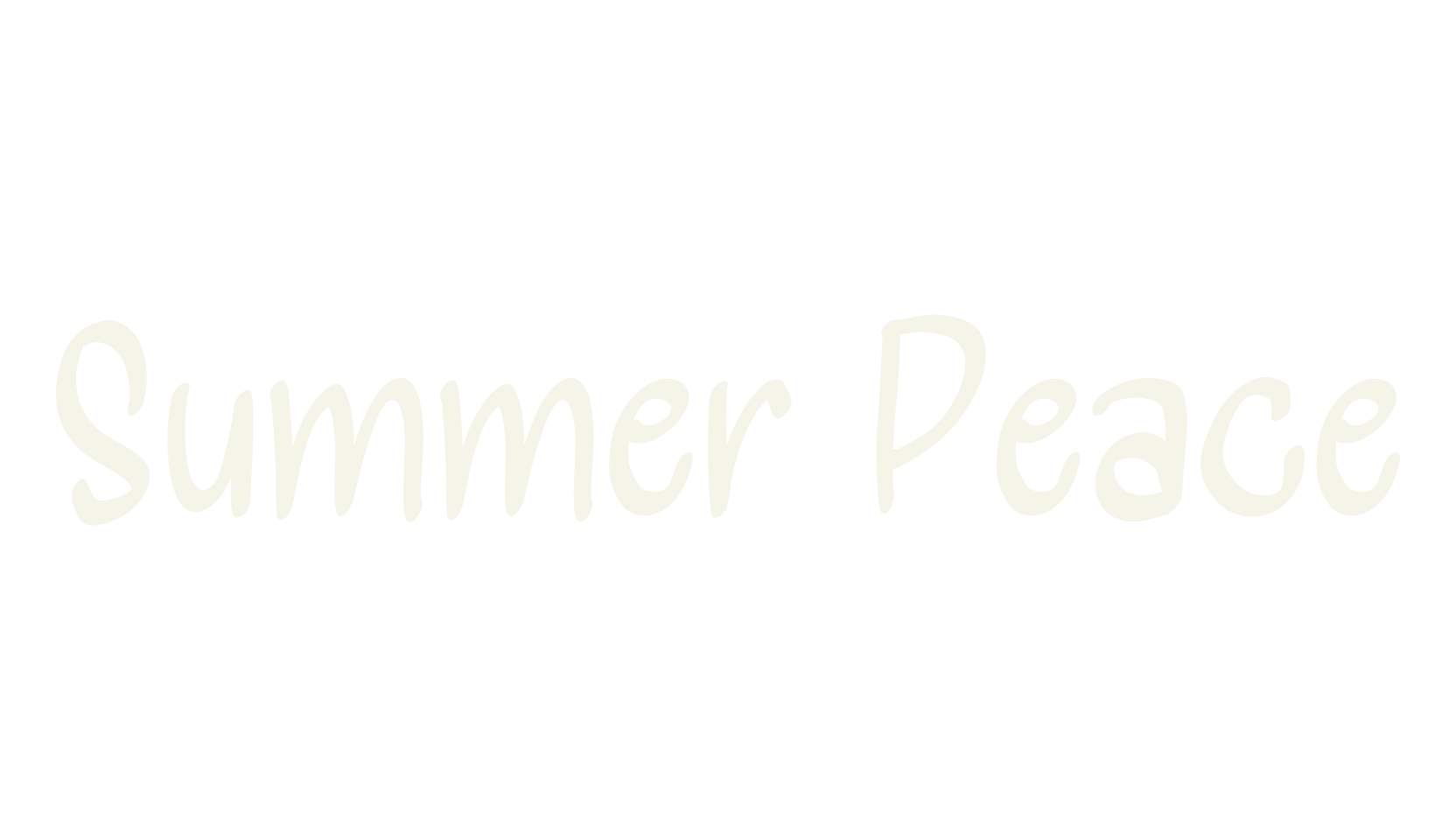 Summer Peace, cartoon font preview