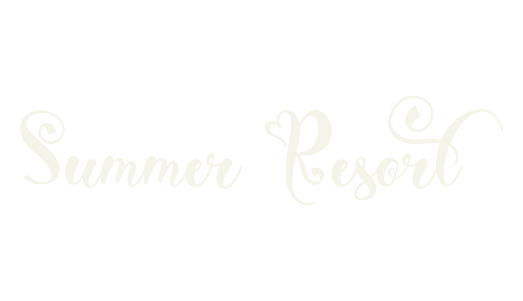 Summer Resort, print font preview