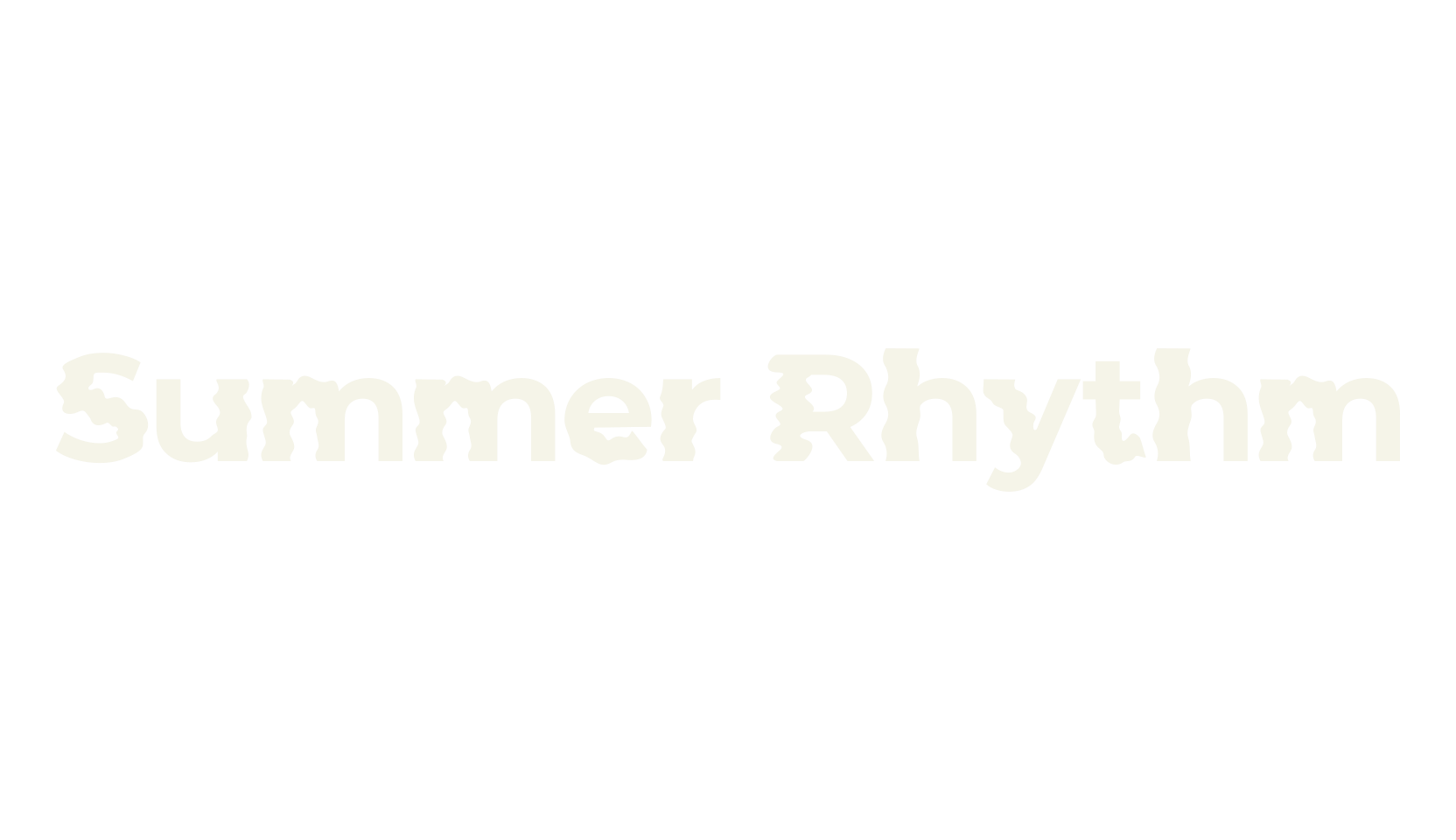 Summer Rhythm, logo font preview