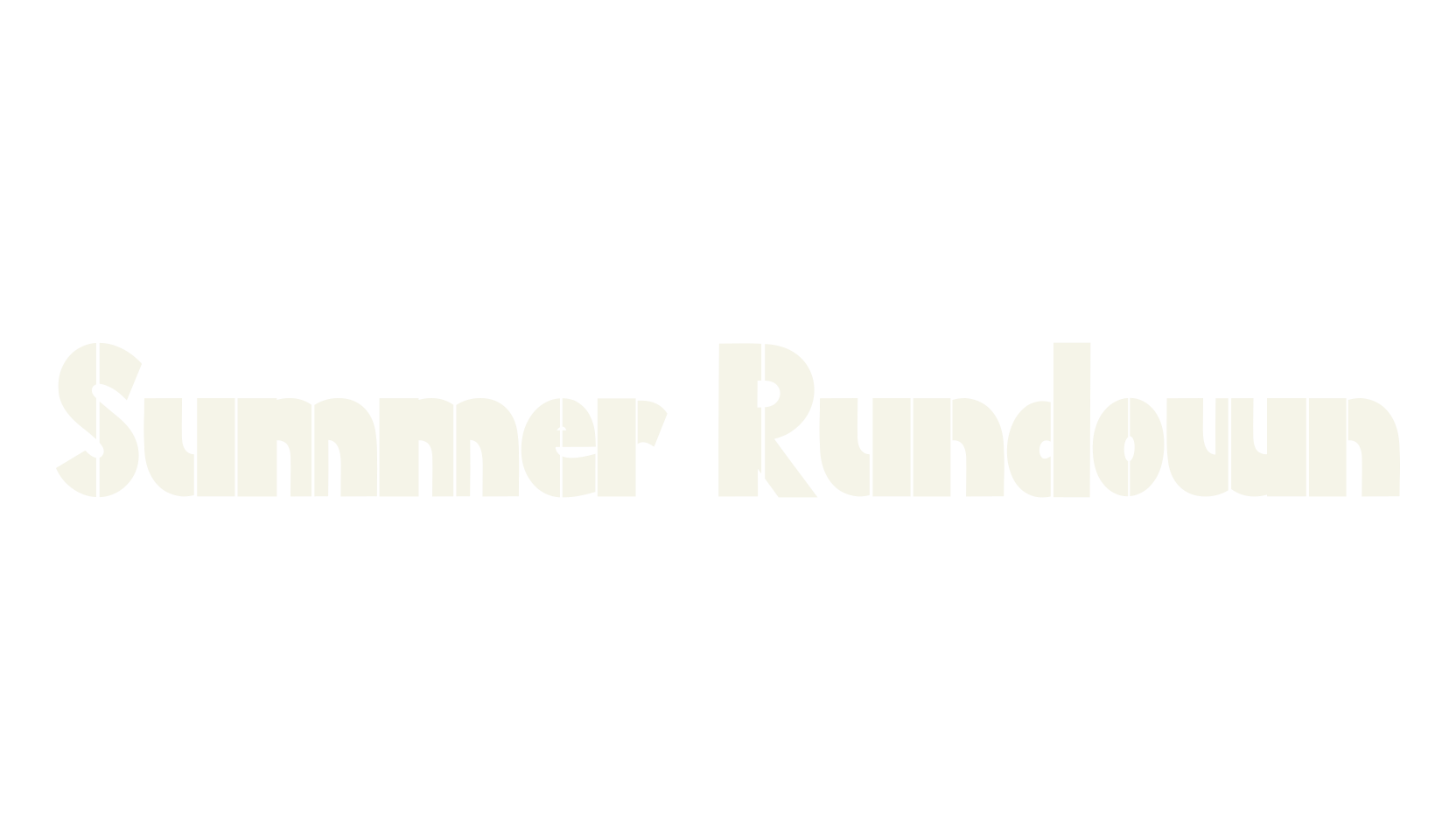 Summer Rundown, print font preview