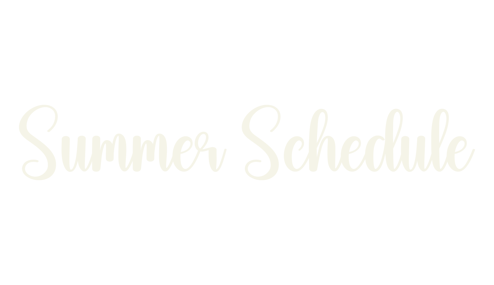 Summer Schedule, calligraphy font preview