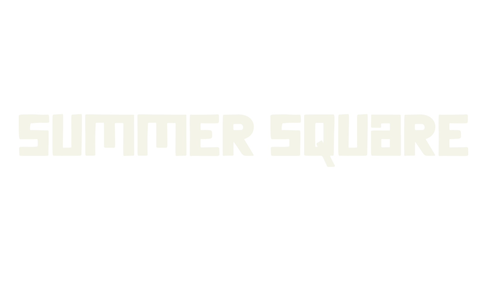 Summer Square, retro font preview