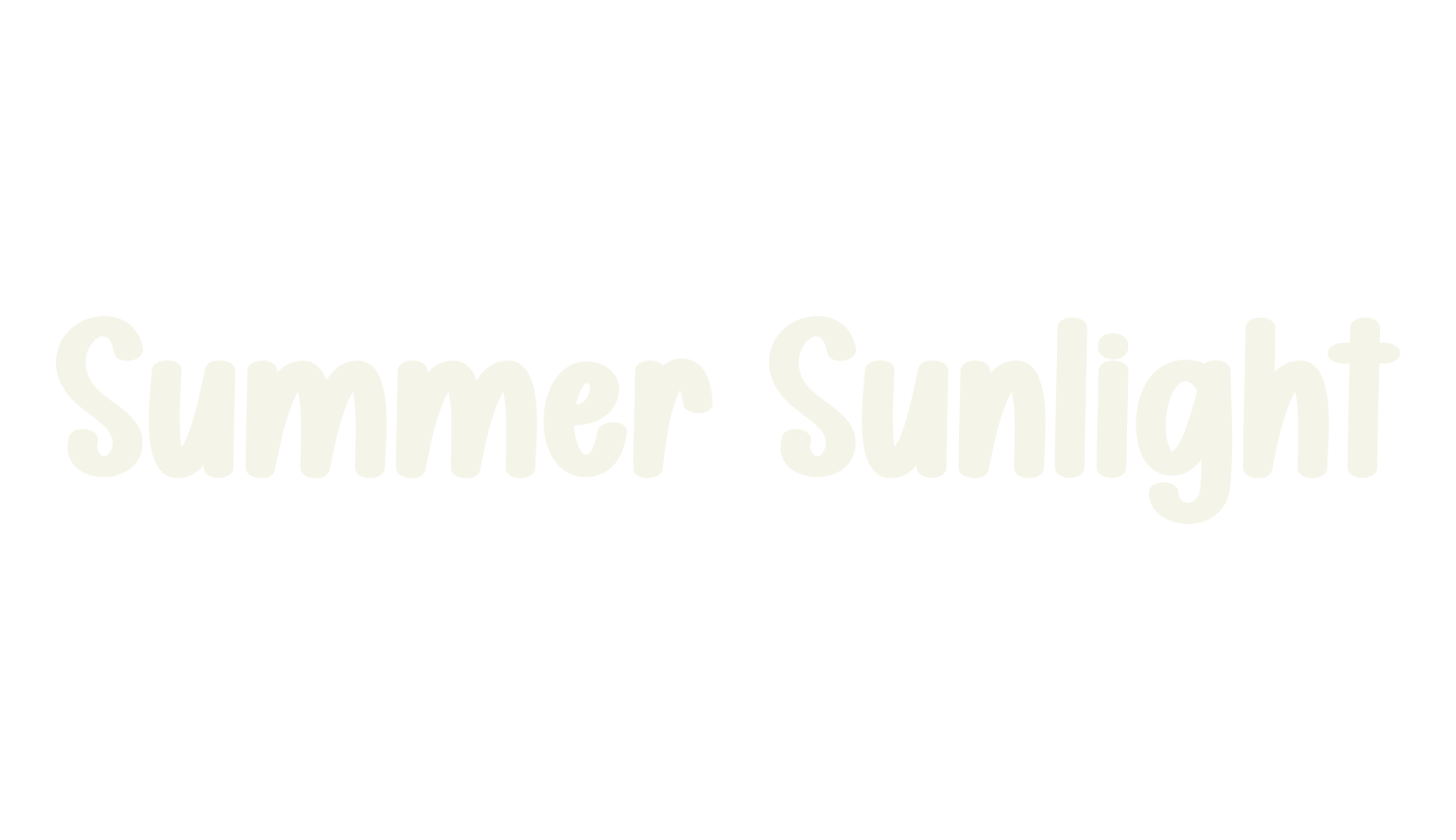 Summer Sunlight, script font preview