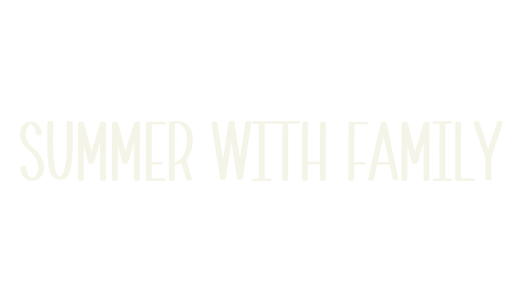 Summer With Family, handwritten font preview