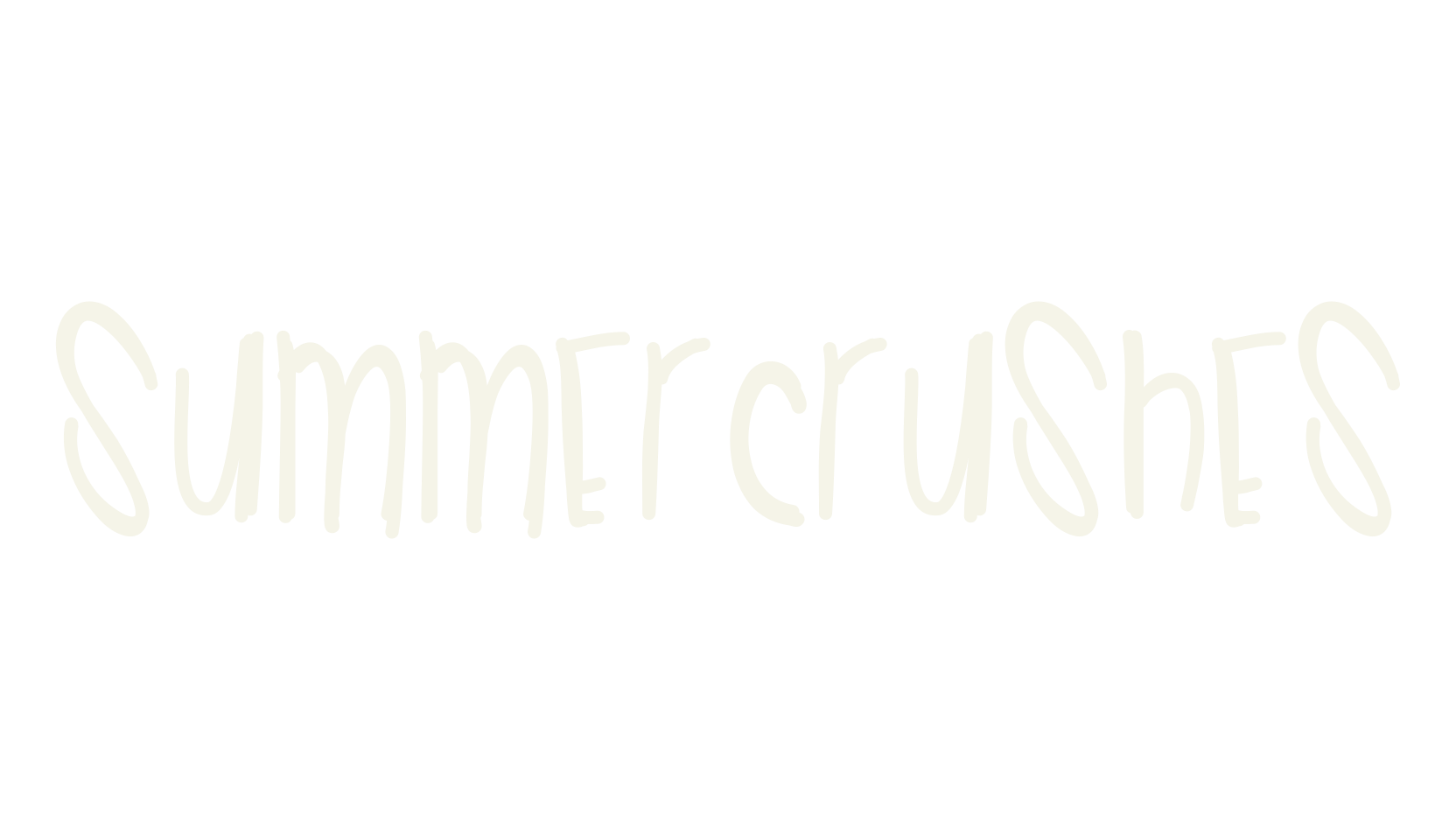 SummerCrushes, handwritten font preview