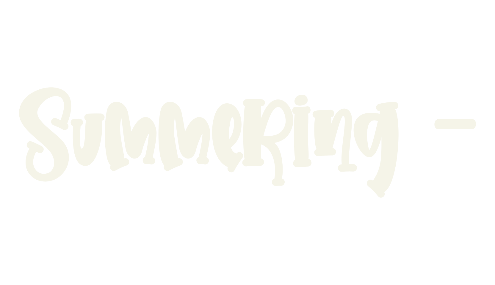 Summering -, autumn font preview