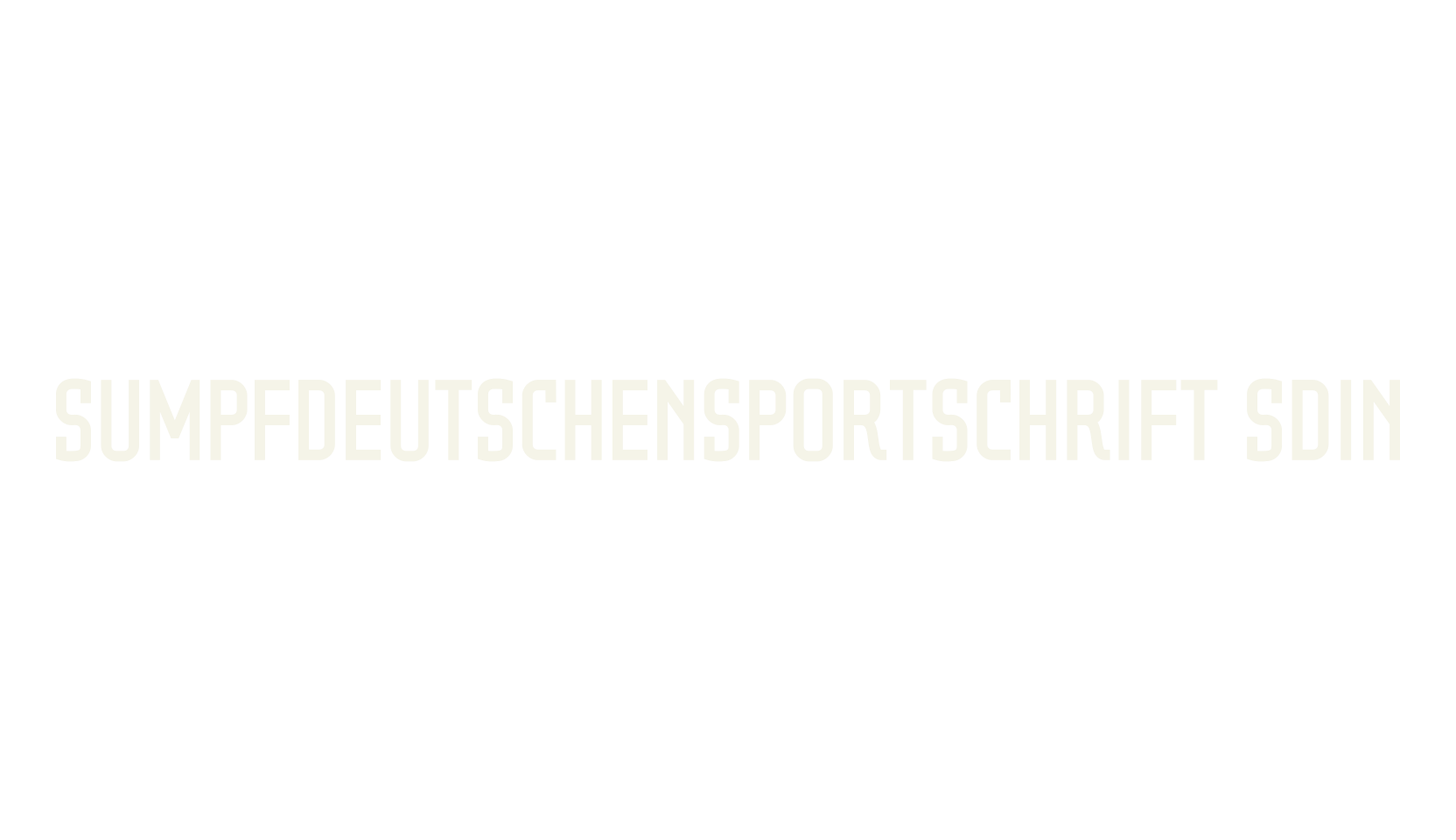 Sumpfdeutschensportschrift SdIN, number font preview